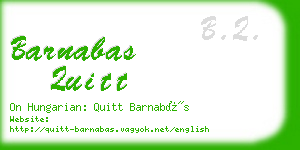 barnabas quitt business card